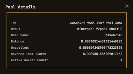 Mining Pools Details